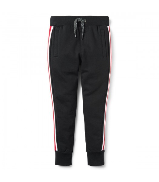 Crazy 8 Navy With White & Red Side Stripe Joggers  